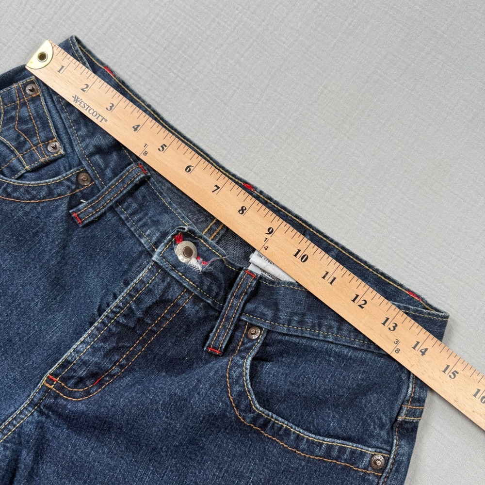 Vtg Cruel Girl Womens Bootcut Jeans Low Rise Dark Wash Denim Size 7R Made in USA - Picture 4 of 7